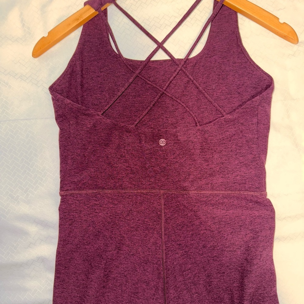 Calia by Carrie underwood activewear jumpsuit one piece plum maroon cross cross - Picture 2 of 5